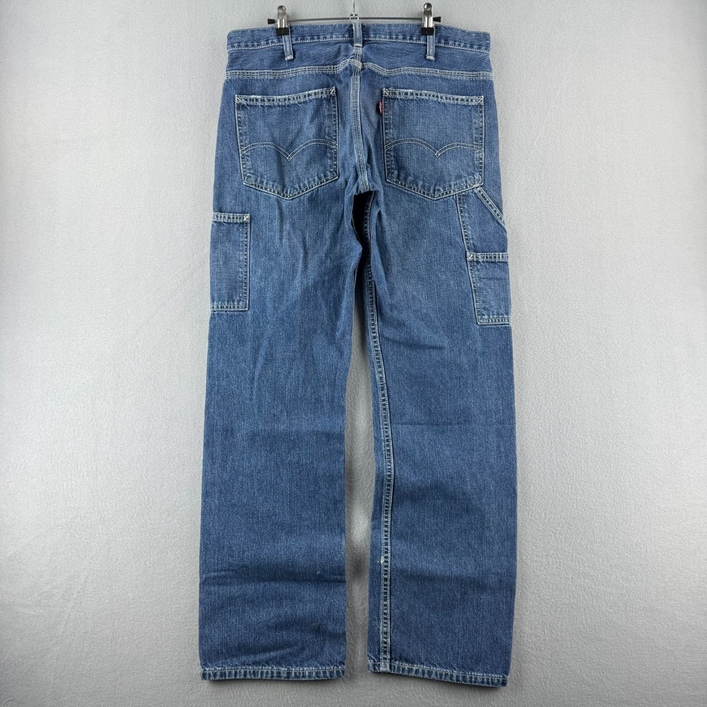 Levis Carpenter Jeans Mens Fits 34x31 Blue Denim Straight Leg Workwear Painter - Picture 8 of 16